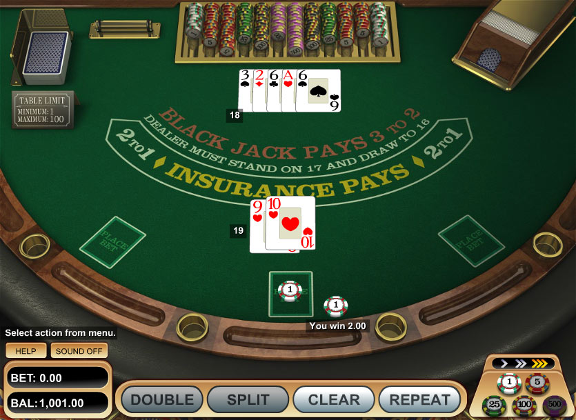 play 21 blackjack for free